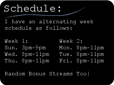[Schedule]